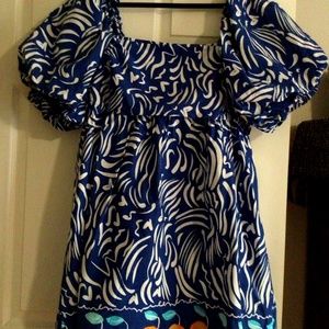 Cotton babydoll short dress new size12/14 USA size 16 UK
